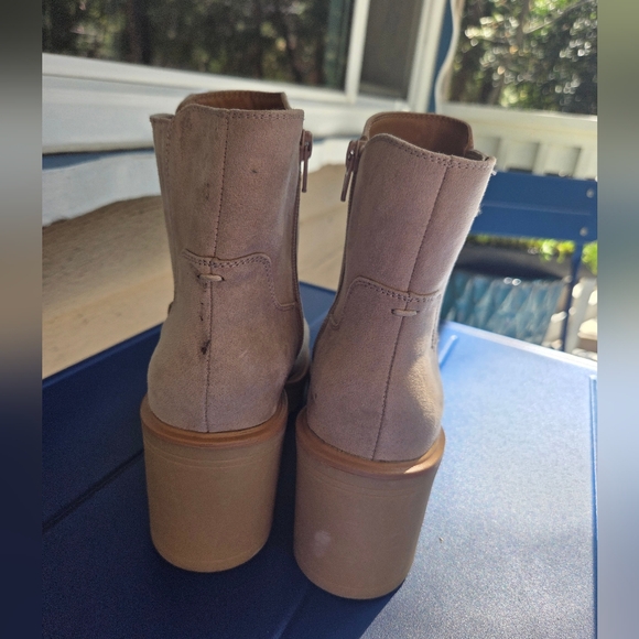 Universal Thread Target Taupe Suede Block Heel Ankle Boots - Picture 3 of 8